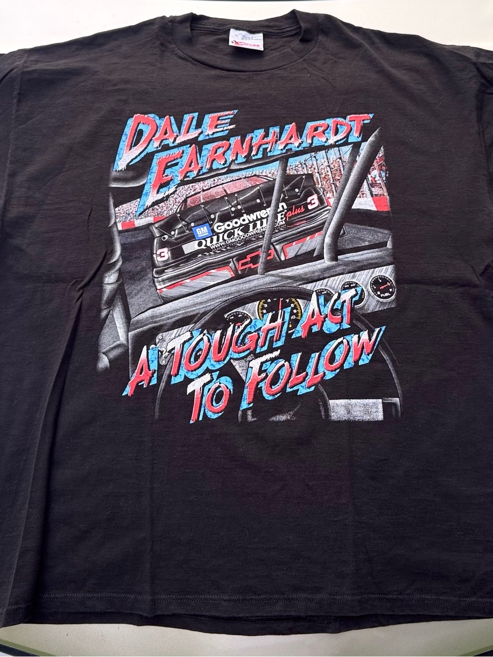 Chase Authentics Black Dale Earnhardt 'A Tough Act to Follow' Graphic Tee